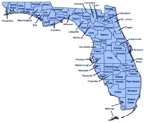 state map of florida showing counties Florida County Profiles state map of florida showing counties