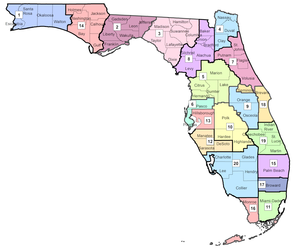 Forida Circuit Map